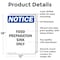 Signmission Food Preparation Sink Only, 12 in W x Rectangle, Aluminum OS-2PACK-NS-A-1218-V-12836 - alternate 3